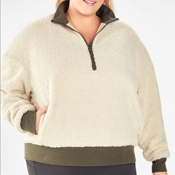 Fabletics Dream Polar fleece pullover army green - Picture 1 of 8